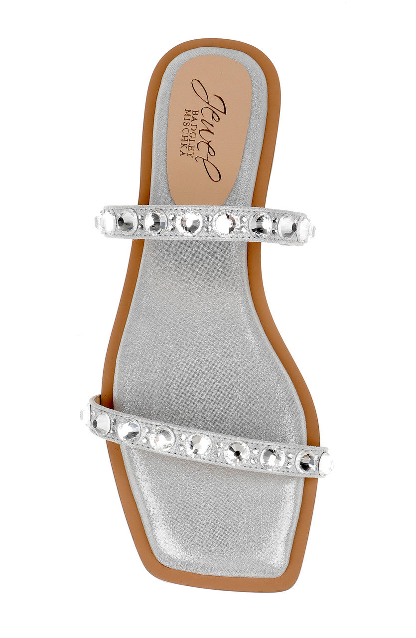 badgley-mischka-honesty-flache-sandalen-schwarz-strass image 5