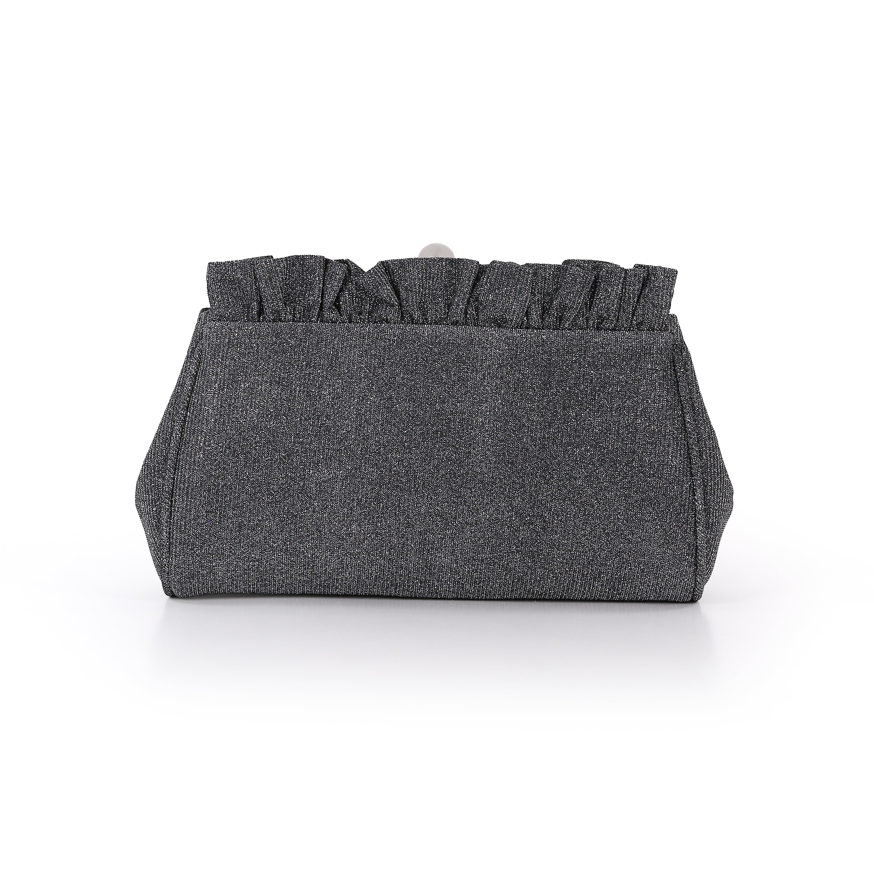badgley-mischka-ria-ruffle-jacquard-clutch-pewter image 3