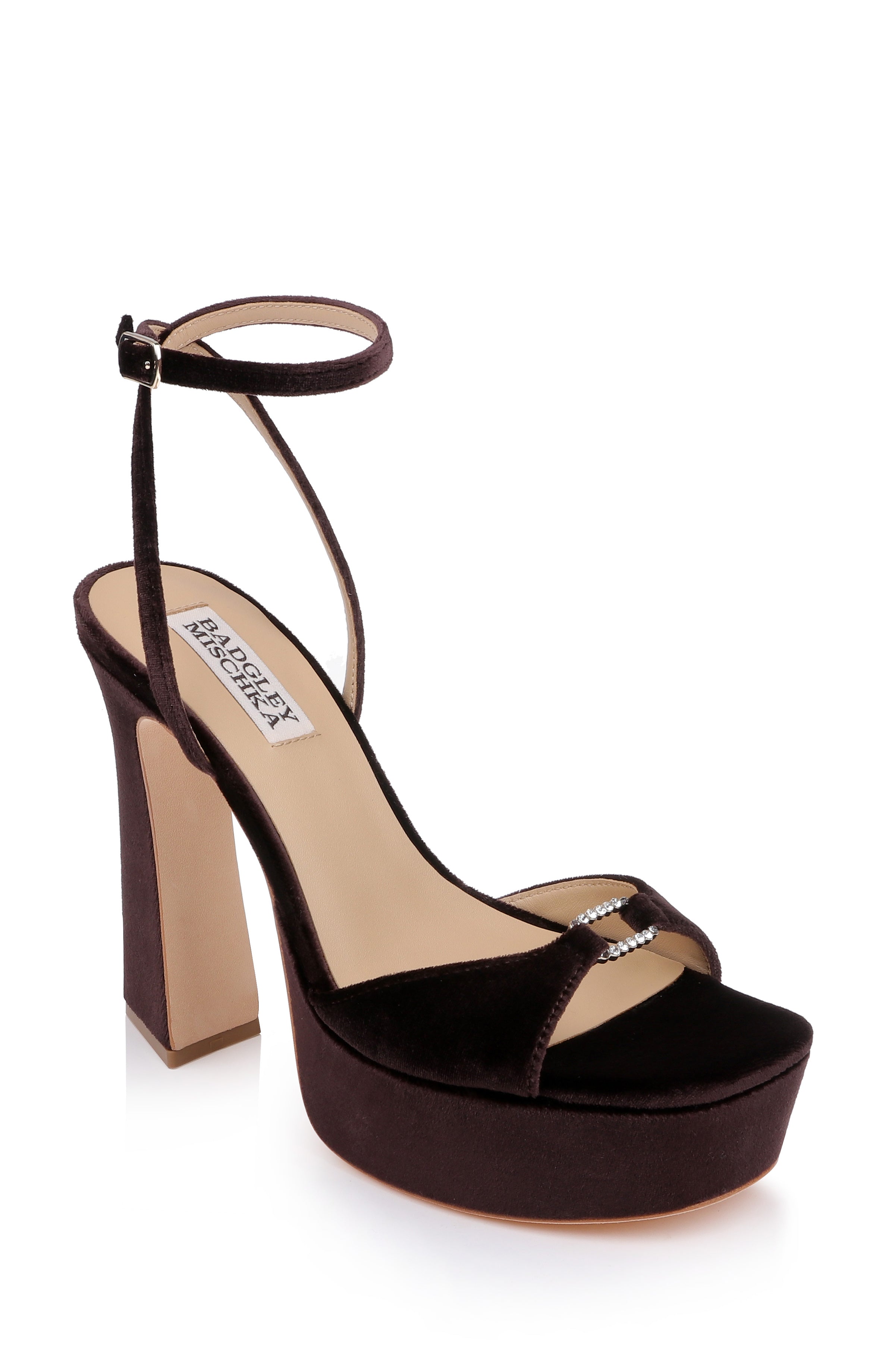 badgley-mischka-romina-sandalette-schwarz-samt-kristall image 7