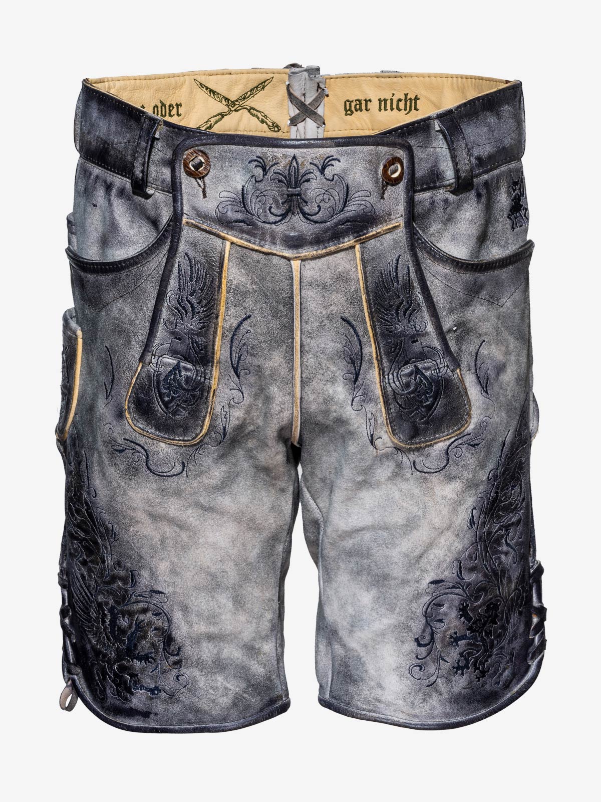 himmel-arsch-zwirn-sonntagshose-lederhose-wildbock-mit-g-rtel-2 image 2