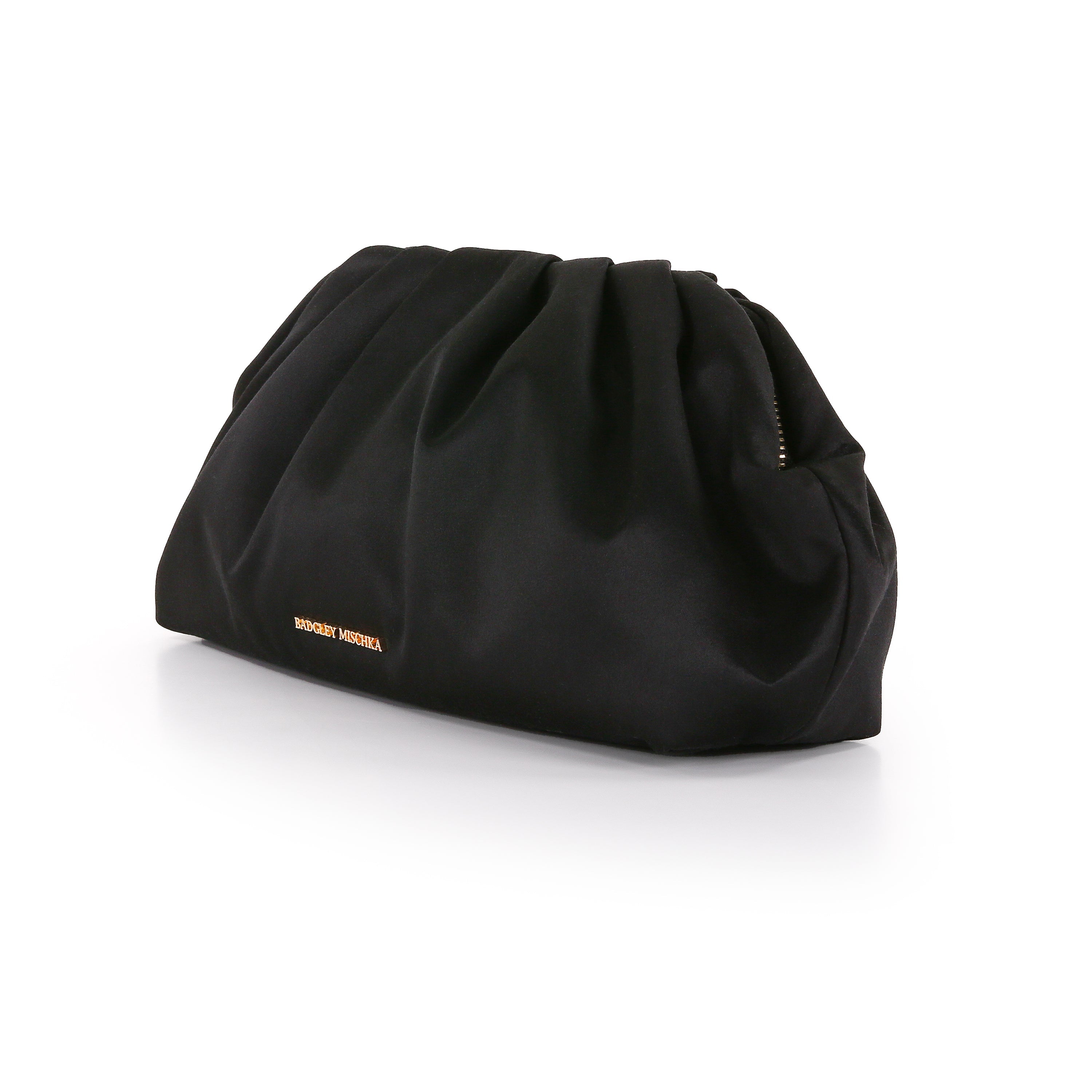 badgley-mischka-audrey-seiden-satin-clutch-schwarz image 2