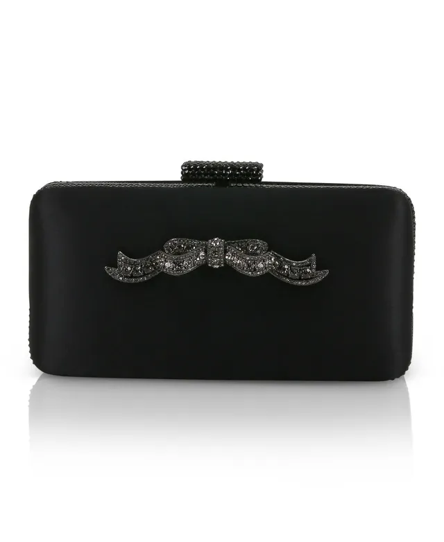 badgley-mischka-lexi-clutch-schwarz-kristall-schleife image 1