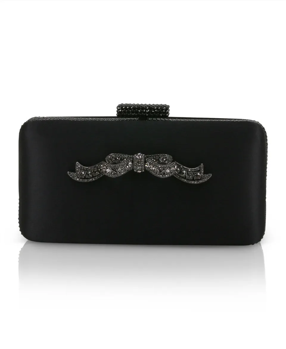 badgley-mischka-lexi-clutch-schwarz-kristall-schleife image 1
