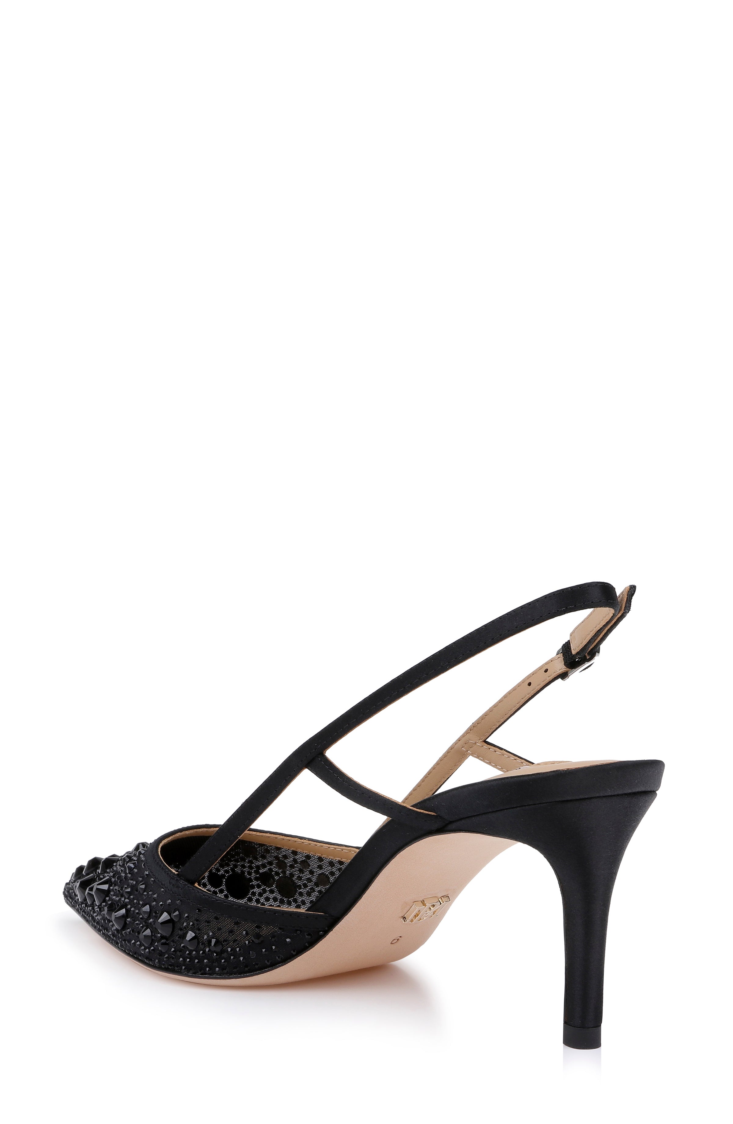 badgley-mischka-reem-slingback-pumps-schwarz-satin-strass image 2