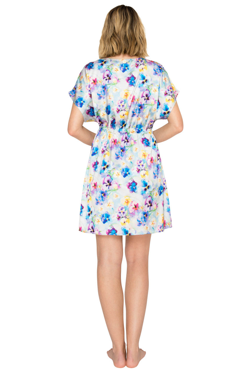 badgley-mischka-luxe-floral-satin-kaftan-blue-floral-print-kurz image 8