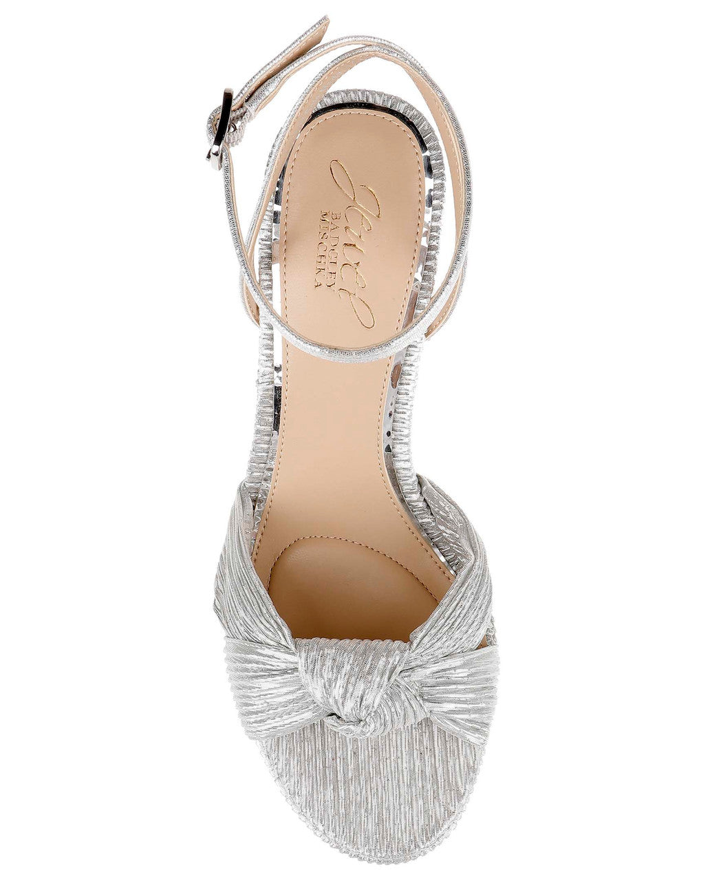 badgley-mischka-tyler-pumps-blockabsatz-silver-fabric image 5