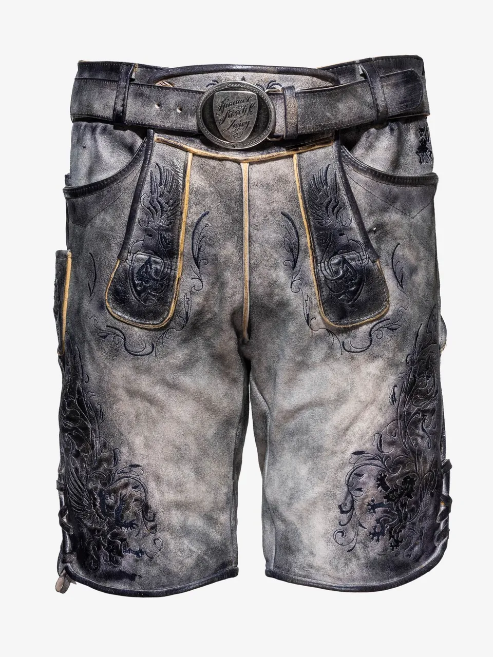 himmel-arsch-zwirn-sonntagshose-lederhose-wildbock-mit-g-rtel-2 image 1