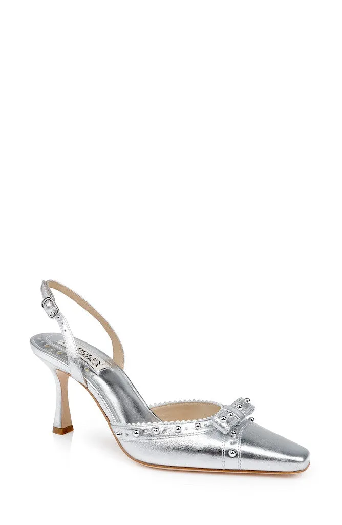 badgley-mischka-gizelle-mp7814-pumps-silber-leder-schleife-75mm image 1