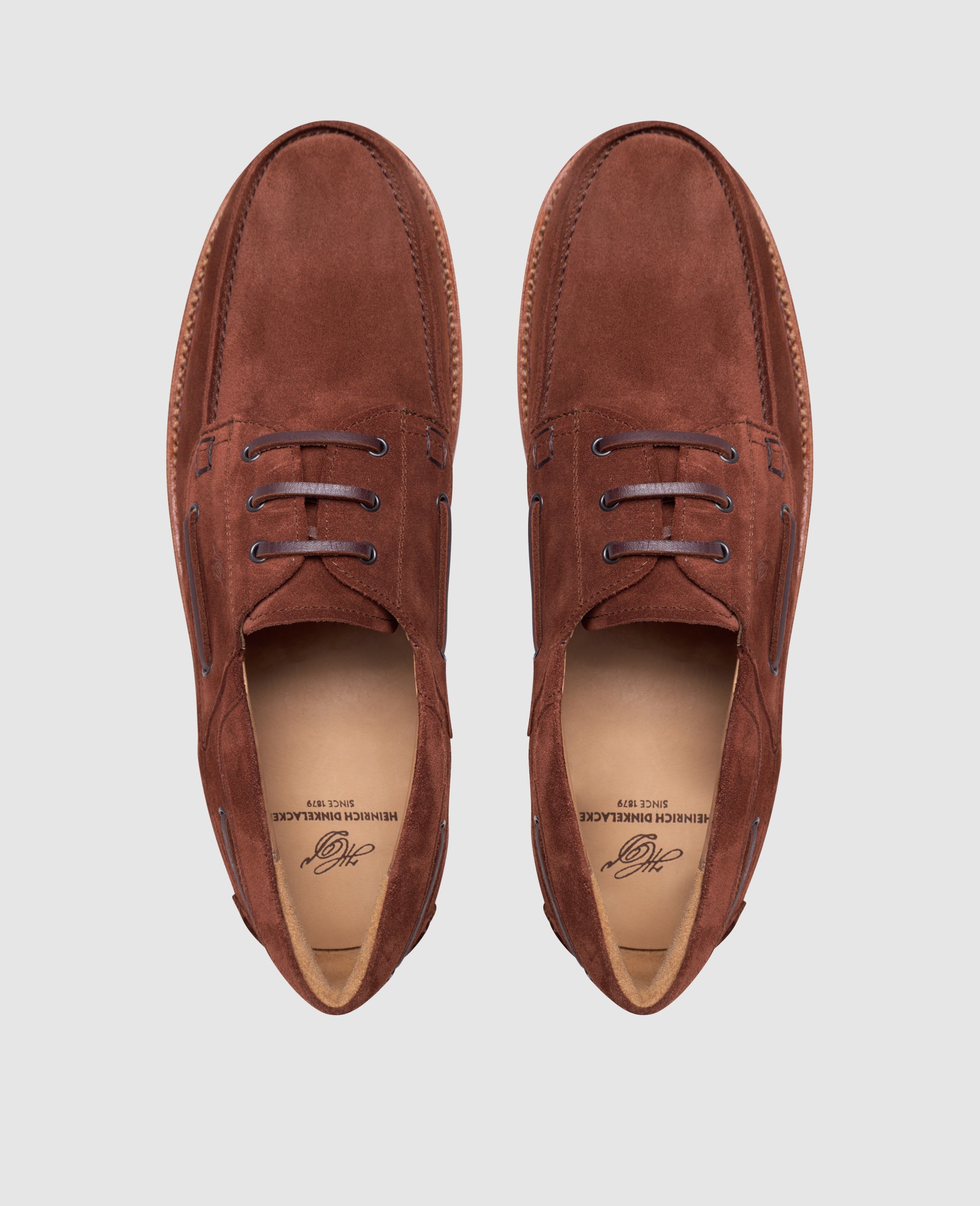 heinrich-dinkelacker-miami-plain-v-bootsschuh-rotbraun-kalbsvelours image 6