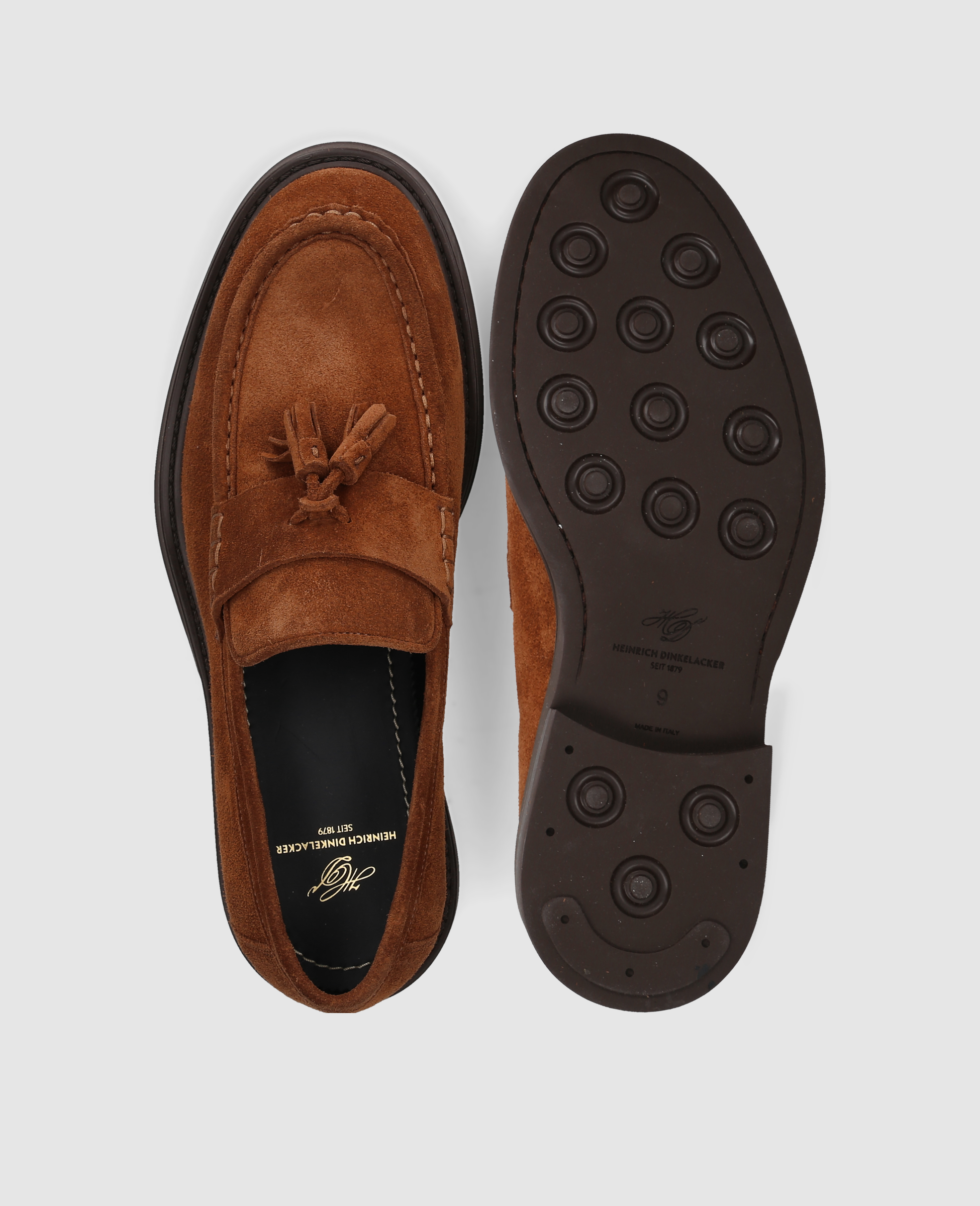 heinrich-dinkelacker-florenz-tassel-v-loafer-braun-velours image 7