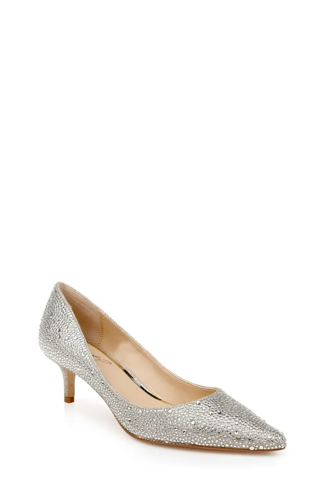 badgley-mischka-frenchie-pumps-silber-satin-kristall image 1
