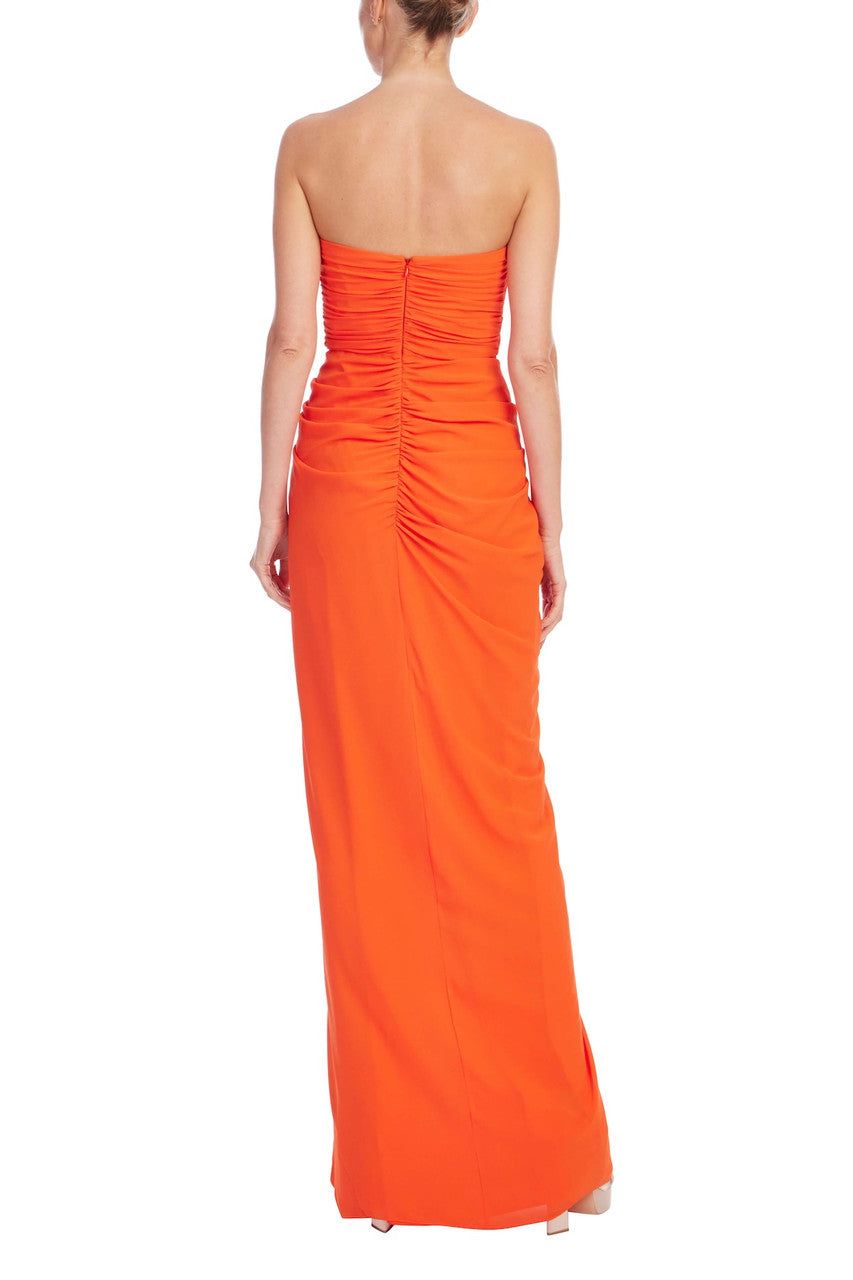 badgley-mischka-strapless-gown-abendkleid-schwarz-georgette image 8