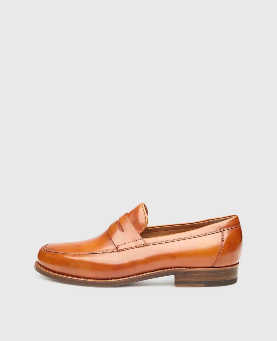 heinrich-dinkelacker-wien-plain-tc-penny-loafer-cognac-leder image 1