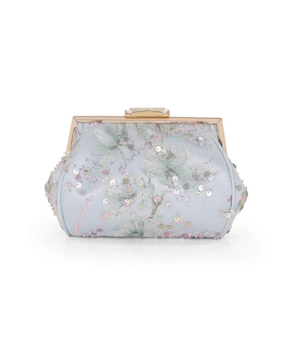 badgley-mischka-iris-pouch-clutch-abendtasche-blau-blumen image 1