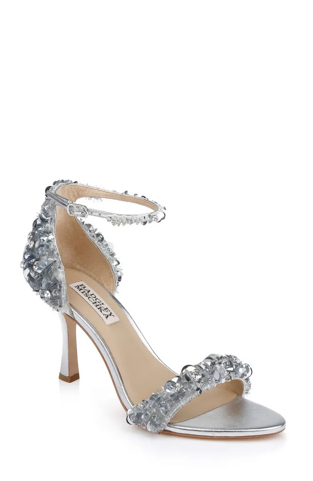 badgley-mischka-venus-sequin-crystal-high-heels-silber-metallic image 1