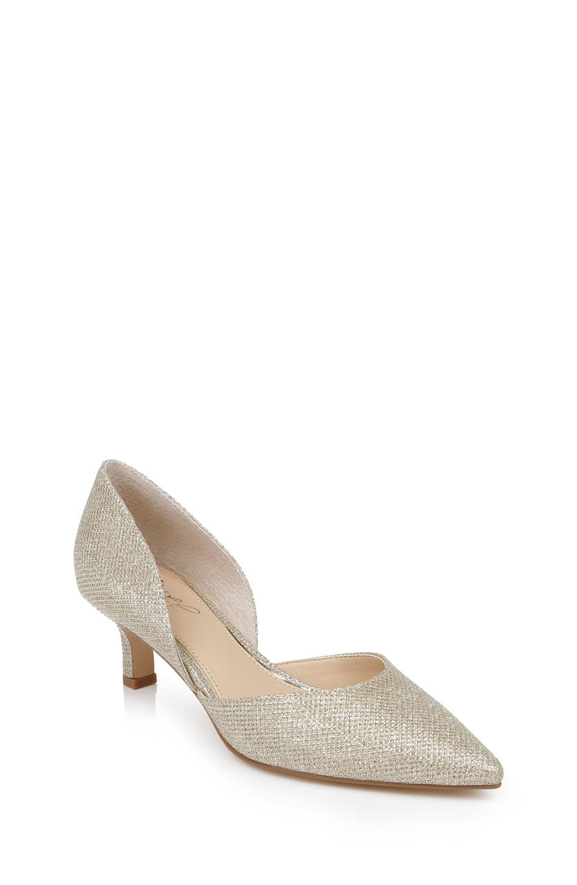 badgley-mischka-dotty-pumps-gold-glitzer-kitten-heel image 2