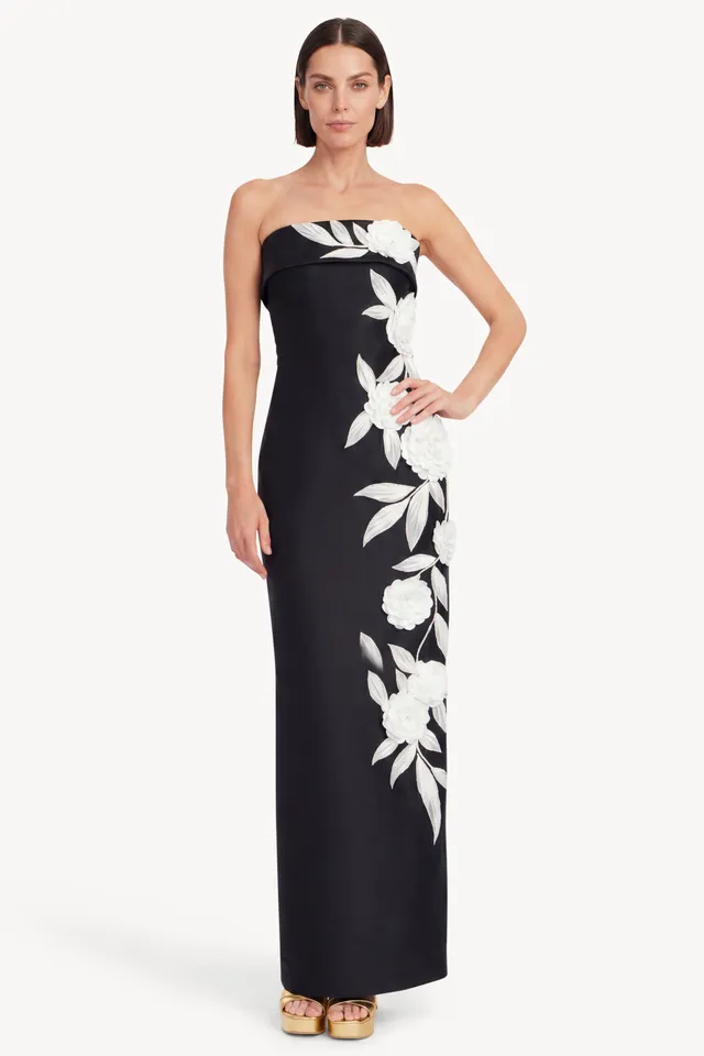badgley-mischka-tr-gerloses-s-ulen-abendkleid-schwarz-wei image 1