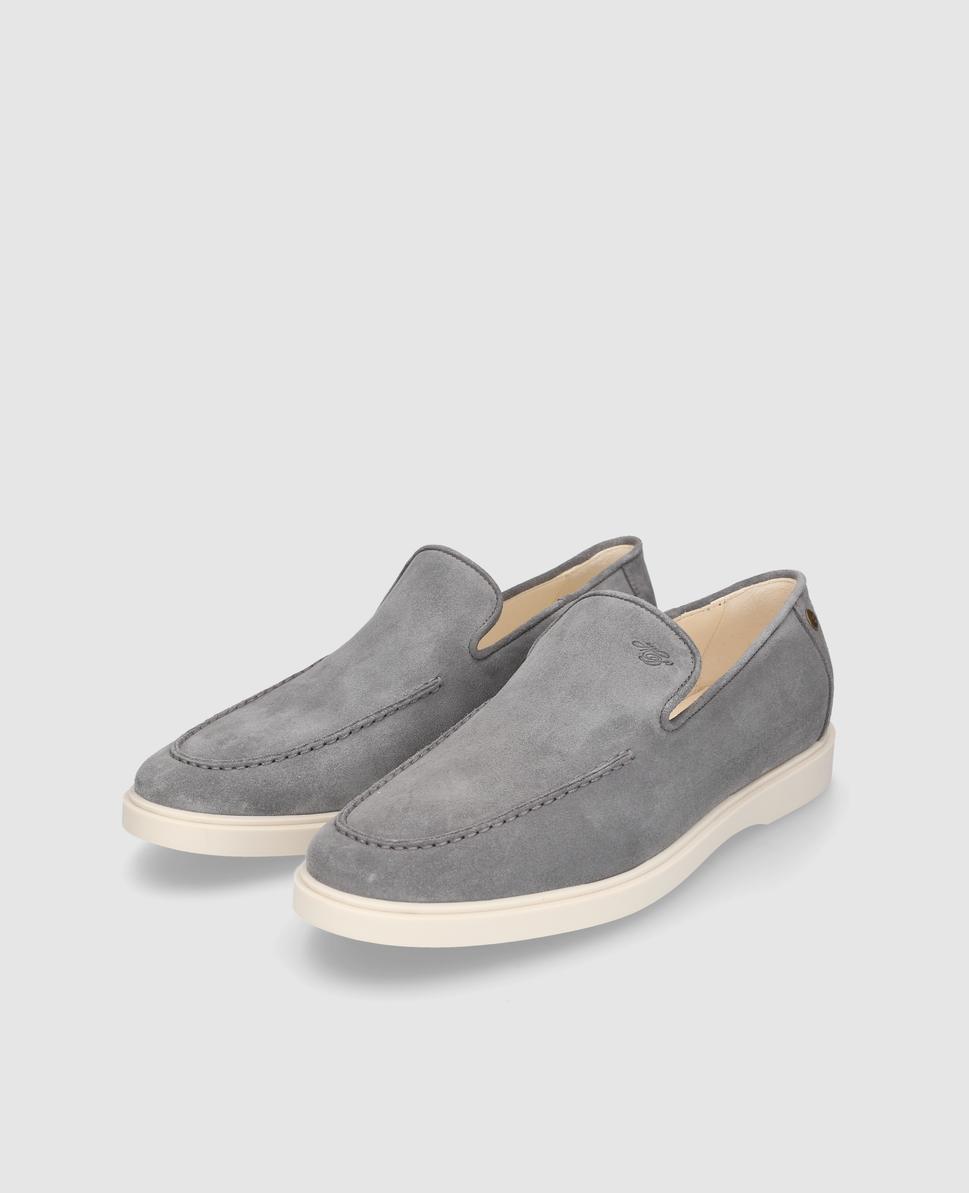 heinrich-dinkelacker-genua-plain-v-loafer-grau-kalbsvelours image 3