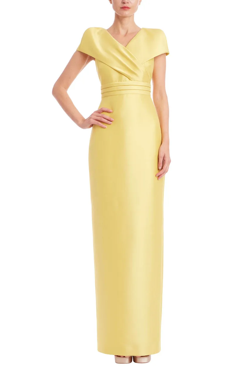 badgley-mischka-faux-wrap-abendkleid-marigold-mikado image 1