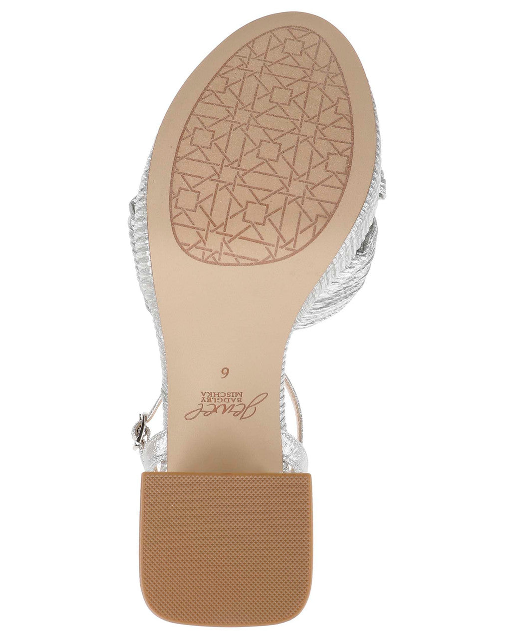badgley-mischka-tyler-pumps-blockabsatz-silver-fabric image 6