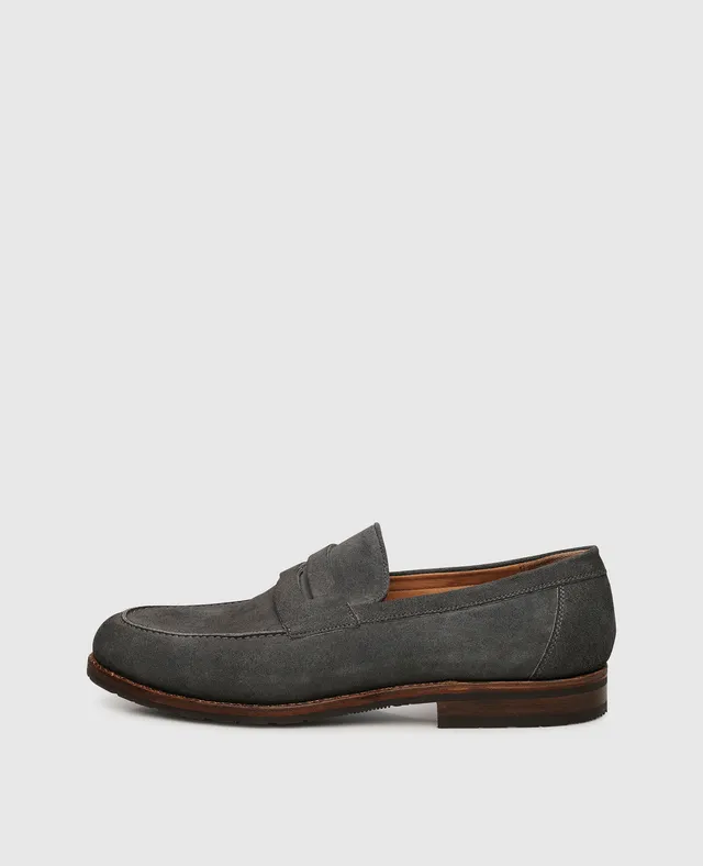 heinrich-dinkelacker-wien-plain-v-loafer-grau-kalbsvelours image 1