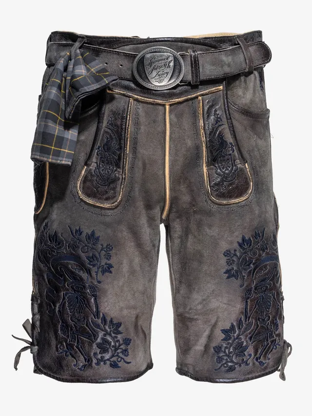 himmel-arsch-zwirn-boandlkramer-lederhose-wildbock-mit-g-rtel image 1