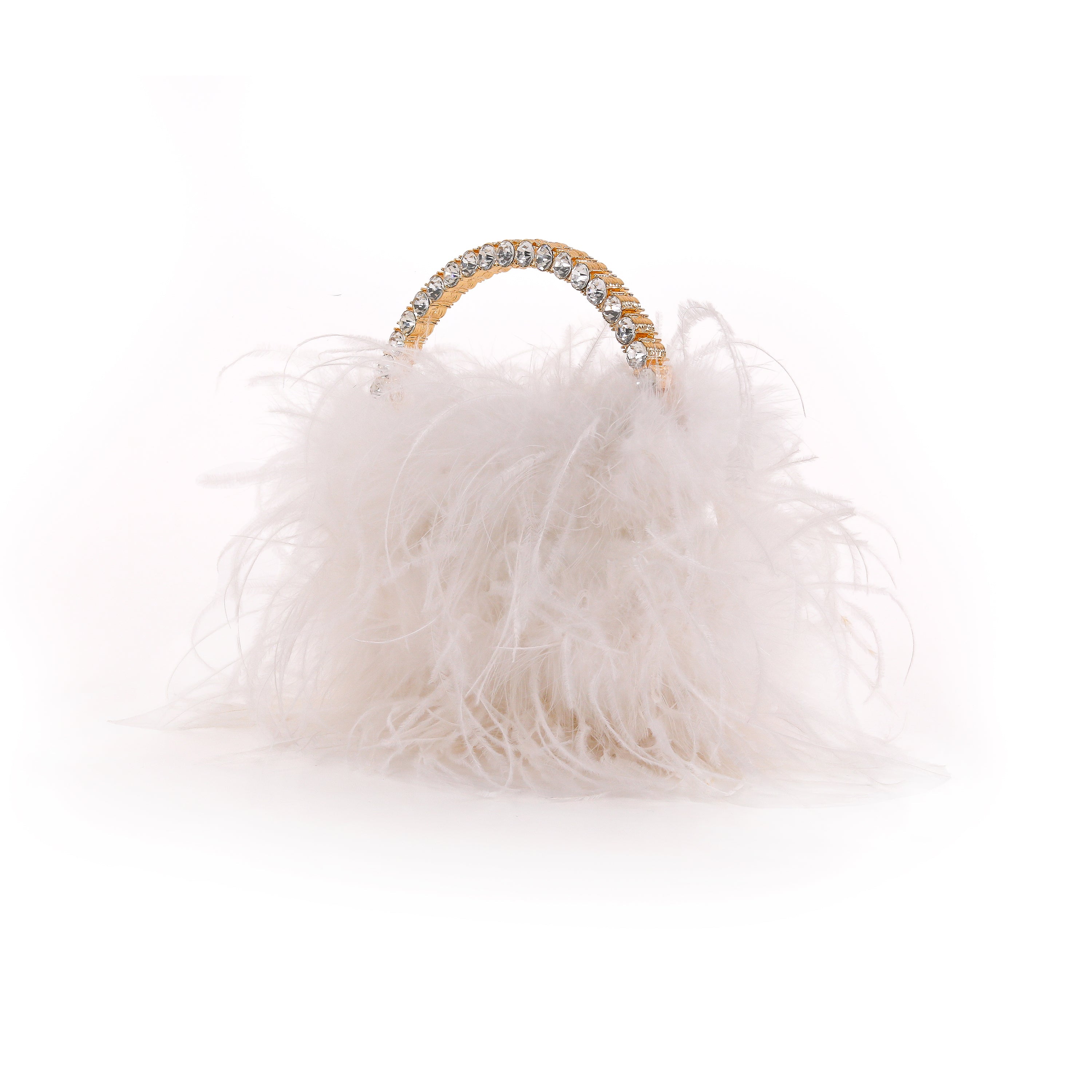 badgley-mischka-raven-clutch-black-white-federn-halbmond image 6
