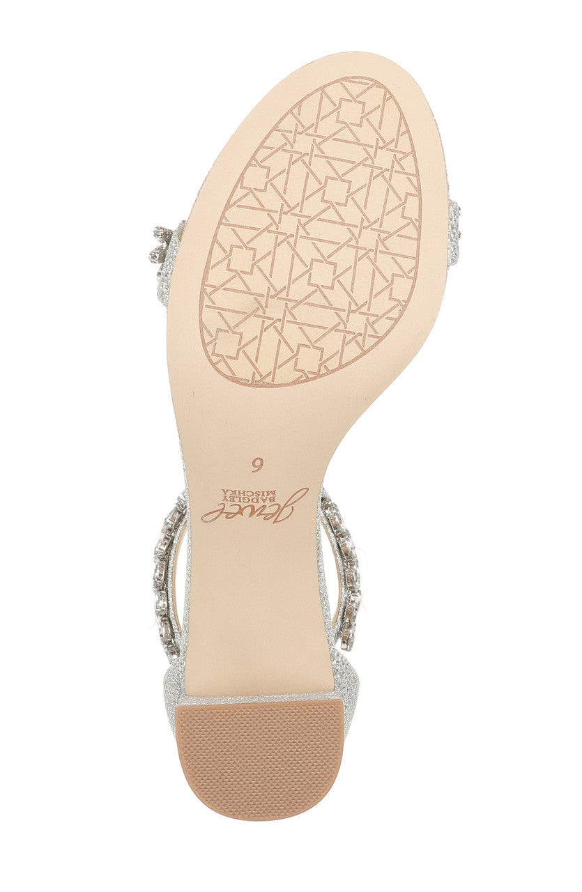 badgley-mischka-bronwen-abendschuhe-silber-blockabsatz image 6