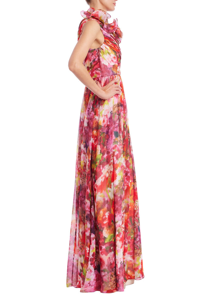 badgley-mischka-one-shoulder-abendkleid-pink-multi-gr-40 image 5