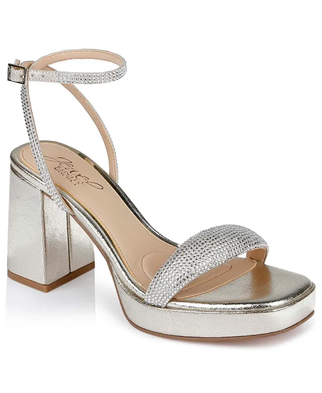 badgley-mischka-teddi-plateausandalette-silber-glitzer-12cm image 1