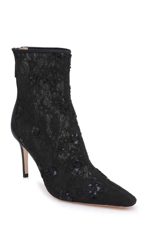 badgley-mischka-raya-stiefelette-schwarz-spitze-stiletto image 1