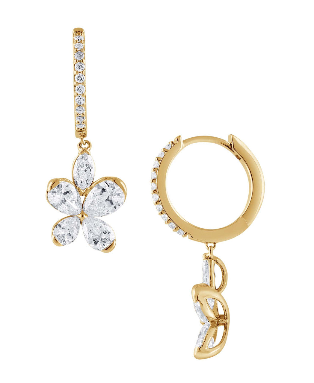 badgley-mischka-er1026-diamant-creolen-gelbgold-schmetterling image 3