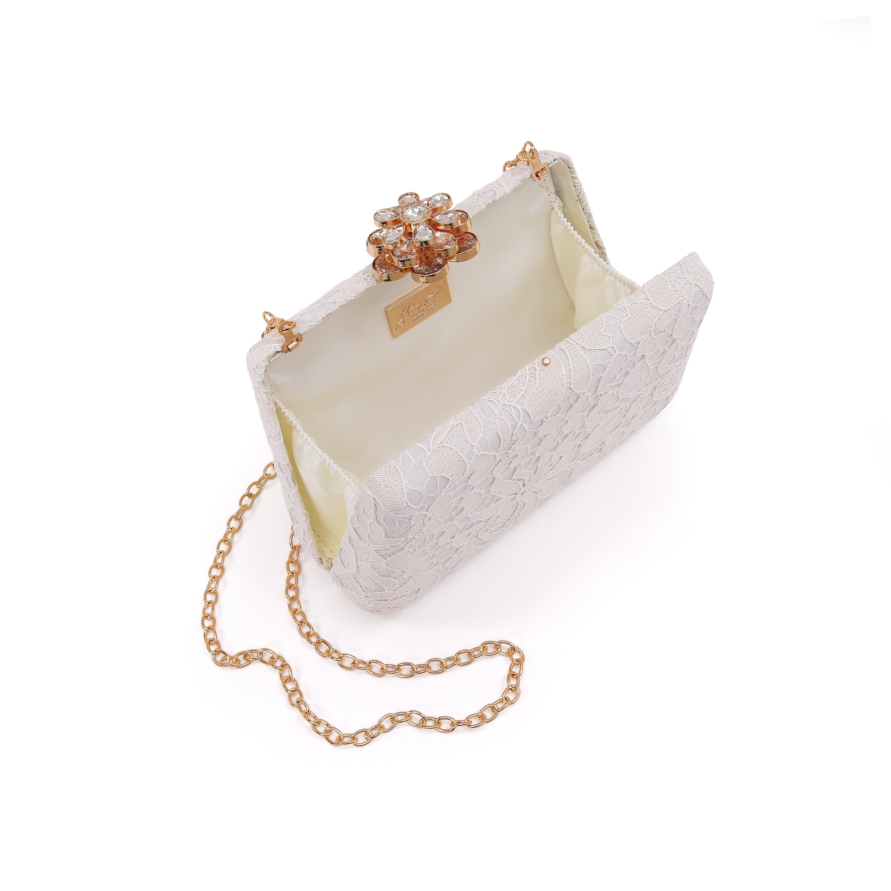 badgley-mischka-coco-clutch-wei-spitze-mit-kette image 4