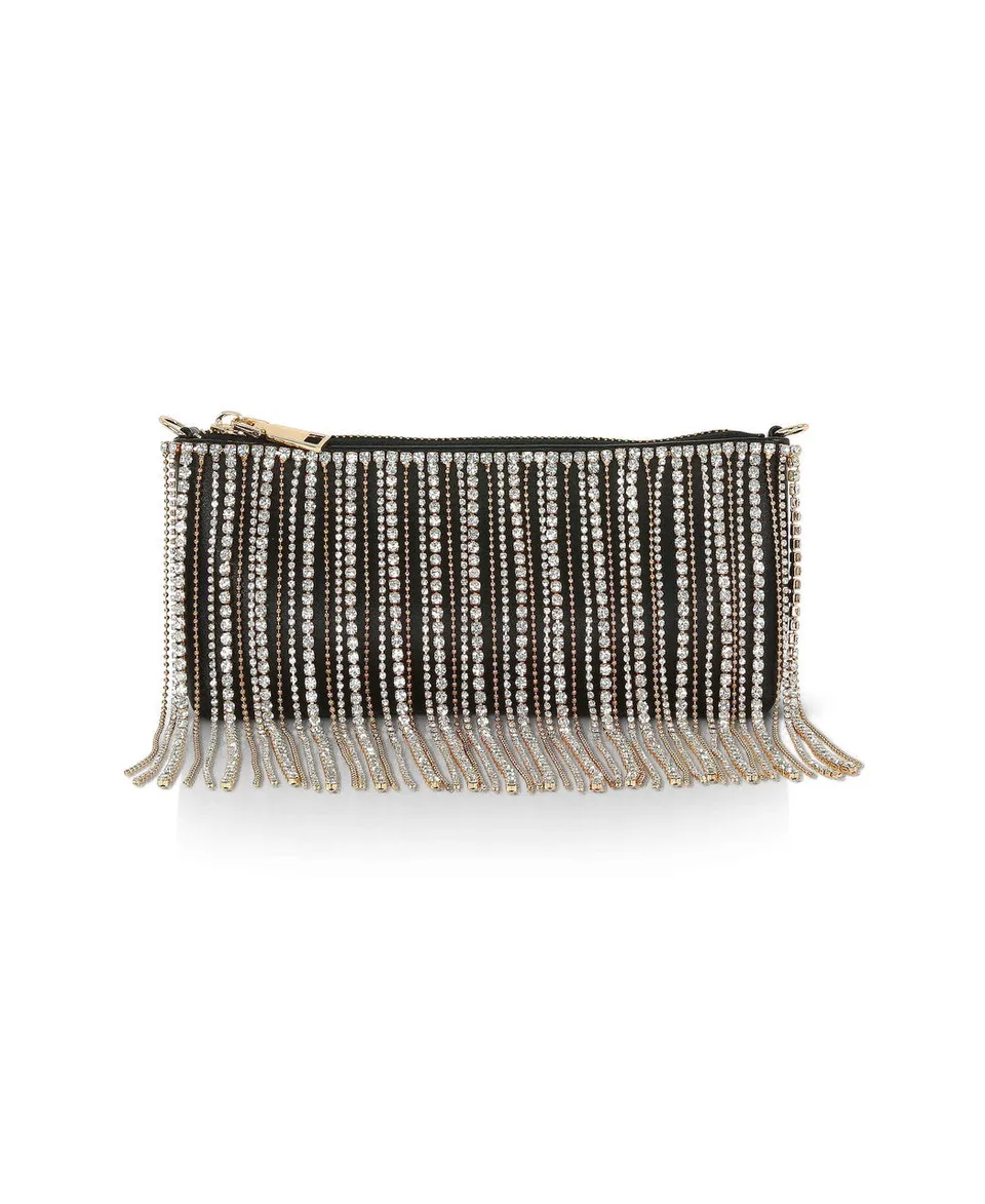 badgley-mischka-piper-top-zip-crystal-fringe-leather-crossbody-schwarz image 1