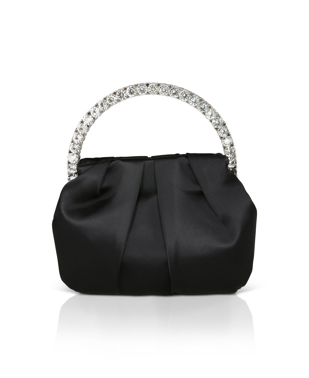 badgley-mischka-audrey-satin-clutch-schwarz-plissee image 5