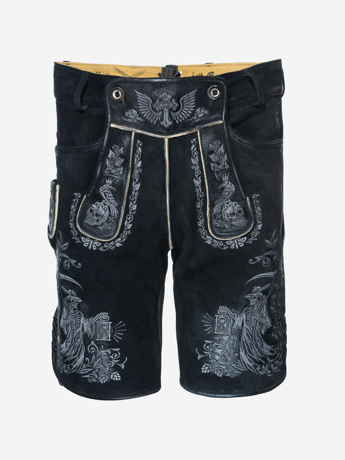himmel-arsch-zwirn-boandl-zwanziger-lederhose-wildbock-mit-g-rtel-3 image 2